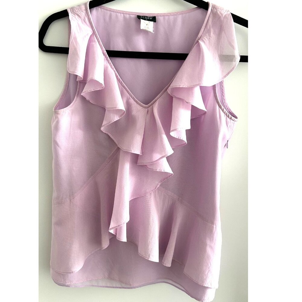 J. Crew Mauve Pink Silk Cotton Top Sz 0